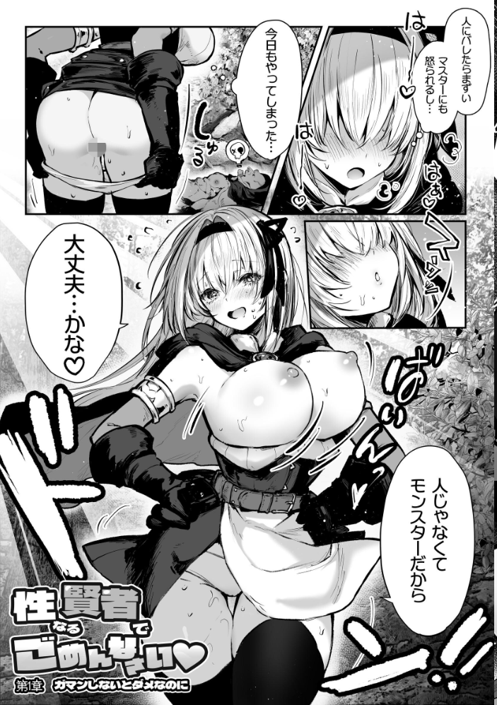 エロ漫画：性なる賢者でごめんなさい◆ 第1章ガマンしないとダメなのに 【パイレーツキャット】 サンプル画像