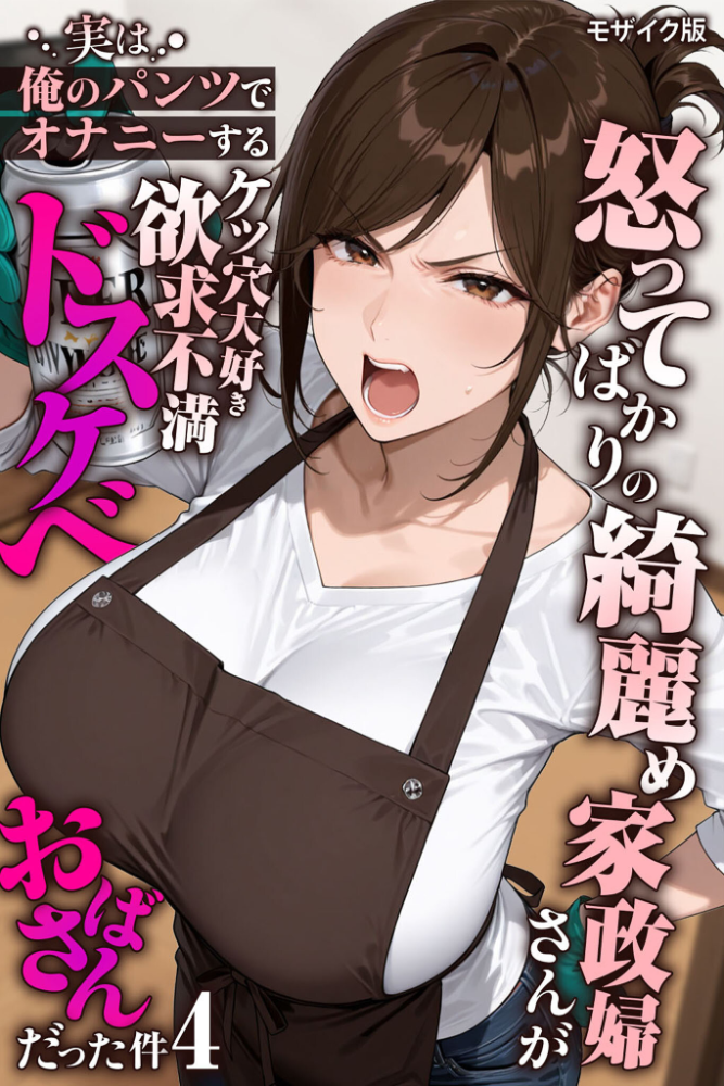 エロ漫画:怒ってばかりの綺麗め家政婦さんが実は俺のパンツでオナニーするケツ穴大好き欲求不満ドスケベオバサンだった件【単話】(4) モザイク版 【きょこーの王国 あいラビ】 サンプル画像