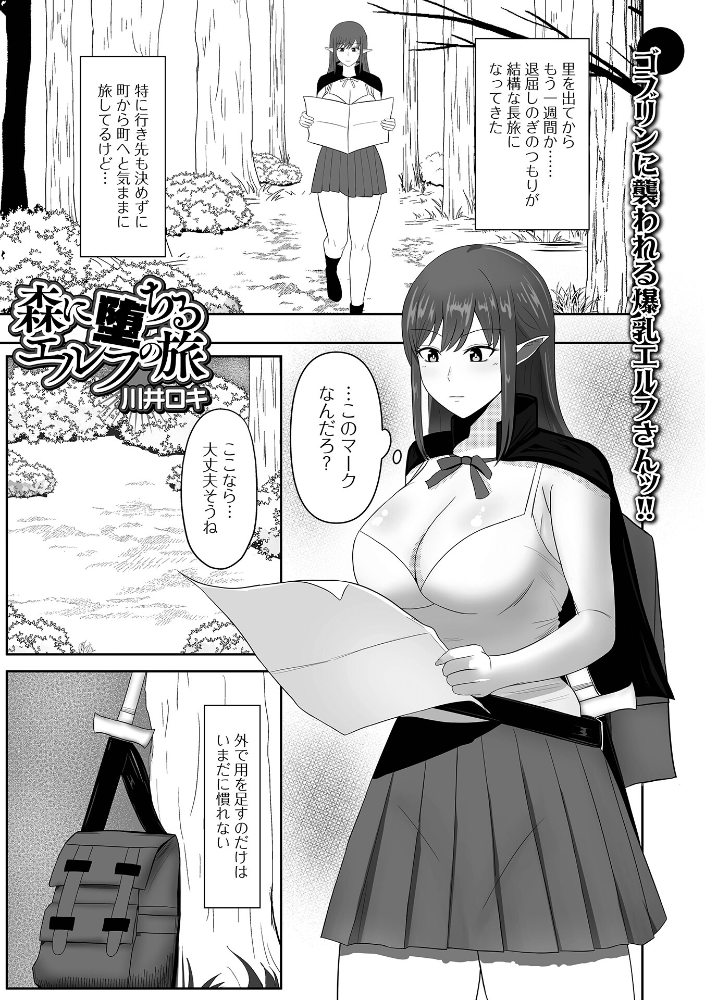 エロ漫画:森に堕ちるエルフの旅 【川井ロキ 一水社編集部】 サンプル画像