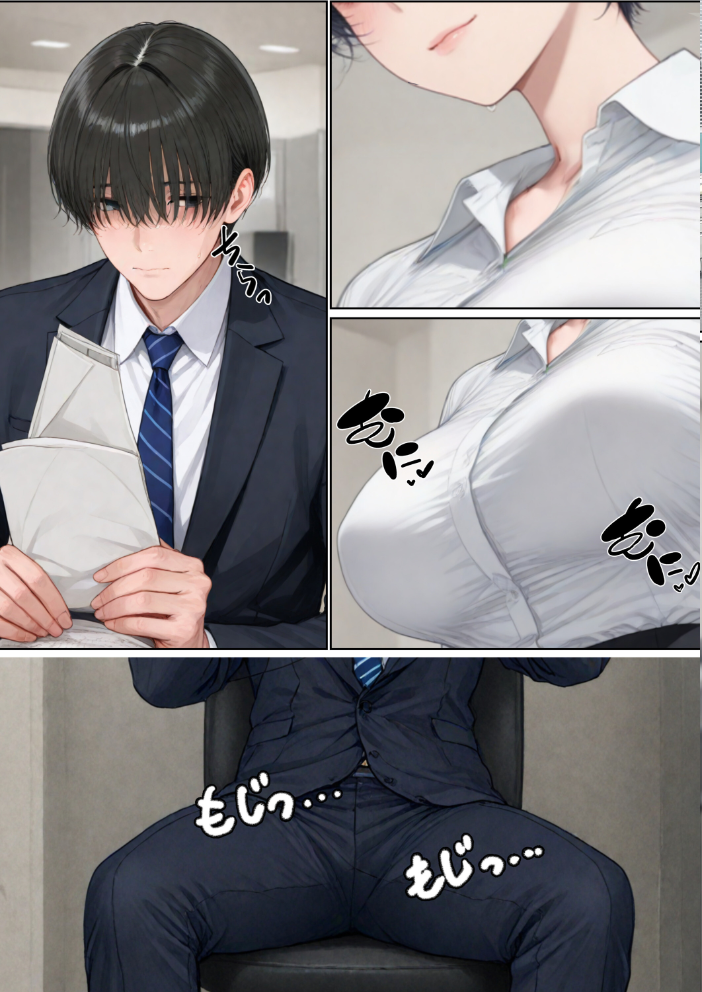 エロ漫画:爆乳痴女の先輩OLが仕事しない後輩をヌキまくって性欲発散業務改善する話【モザイク版】 【JKあんまん】 サンプル画像