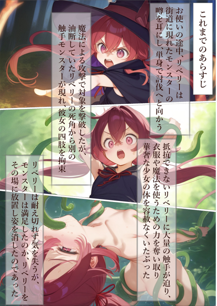 エロ漫画:魔女見習いリベリーのお使い2 モザイク版 【むほー地帯 あいラビ】 サンプル画像