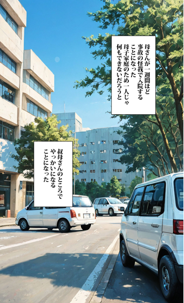 エロ漫画:一週間叔母さんと二人きりで住むことになったんだけど叔母さんは裸族だった モザイク版 【東京漫画研究所 あいラビ】 サンプル画像