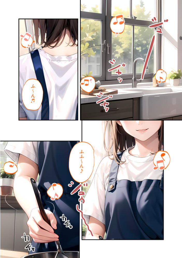 エロ漫画:いちゃLOVE純情ベッドルーム 〜昼下がりのキッチン、恋人になった幼馴染と過ごす甘い日常〜 モザイク版 【ラビットフット】 サンプル画像