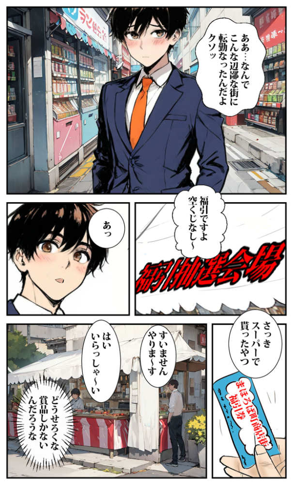エロ漫画:商店街の福引き引いたら人妻が当たった モザイク版 【東京漫画研究所 あいラビ】 サンプル画像