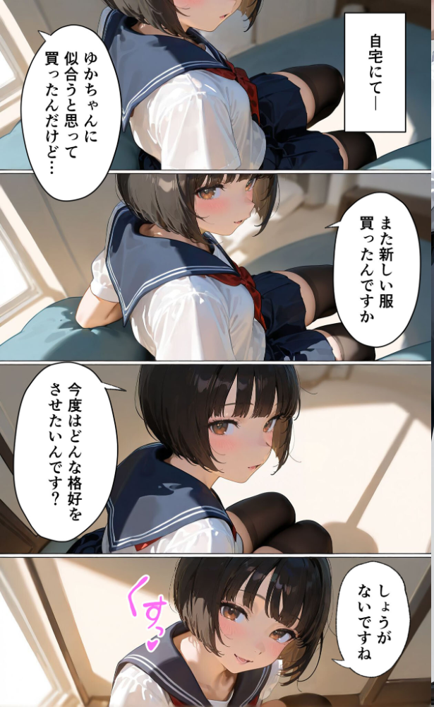 エロ漫画:【実話】彼女を俺の性癖に染める過程〜後輩●●をエロ服で呼び出し〜【第二章】 モザイク版 【TAIL LOVERS あいラビ】 サンプル画像