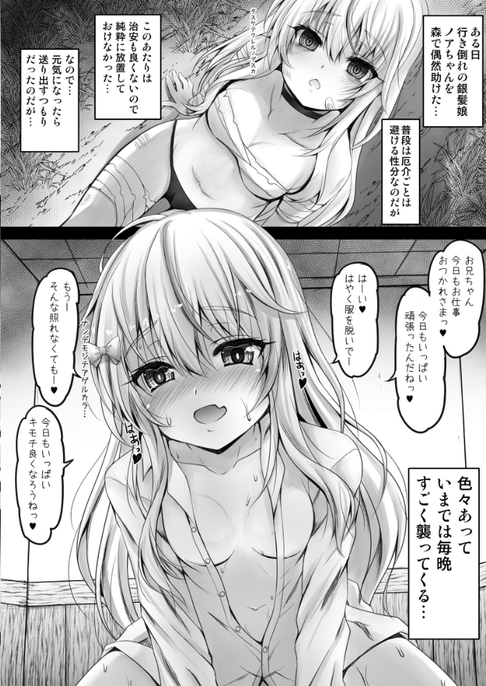 エロ漫画:異世界で助けた銀髪娘に毎晩襲われて困ってます!!第一夜 【しゃいあん】 サンプル画像