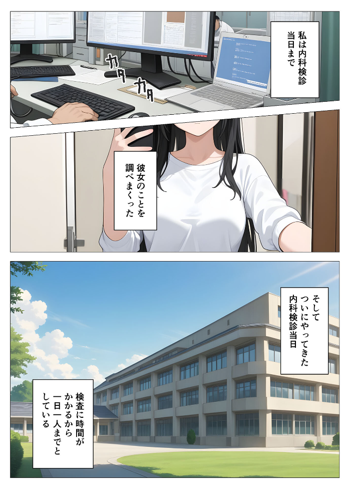 エロ漫画:内科検診の担当医になって●●●●を好き放題 モザイク版 【桃色紅茶 あいラビ】 サンプル画像
