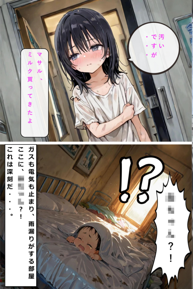 エロ漫画：レ○プされていた少女を保護したら花嫁になった話 モザイク版 【hentaiedge あいラビ】 サンプル画像