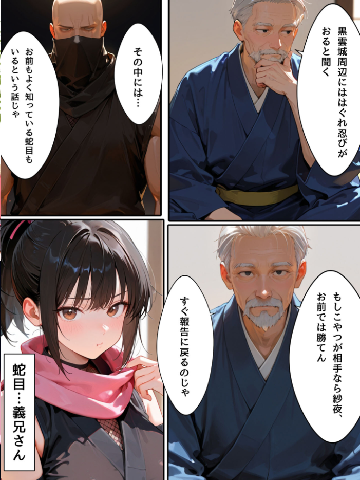エロ漫画：隙だらけな爆乳くの一潜入任務 モザイク版 【bbの部屋 あいラビ】 サンプル画像