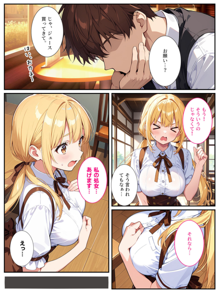 エロ漫画：落ち込んでるオレに爆乳の後輩女子が処女をくれました！ モザイク版 【StudioSR あいラビ】 サンプル画像