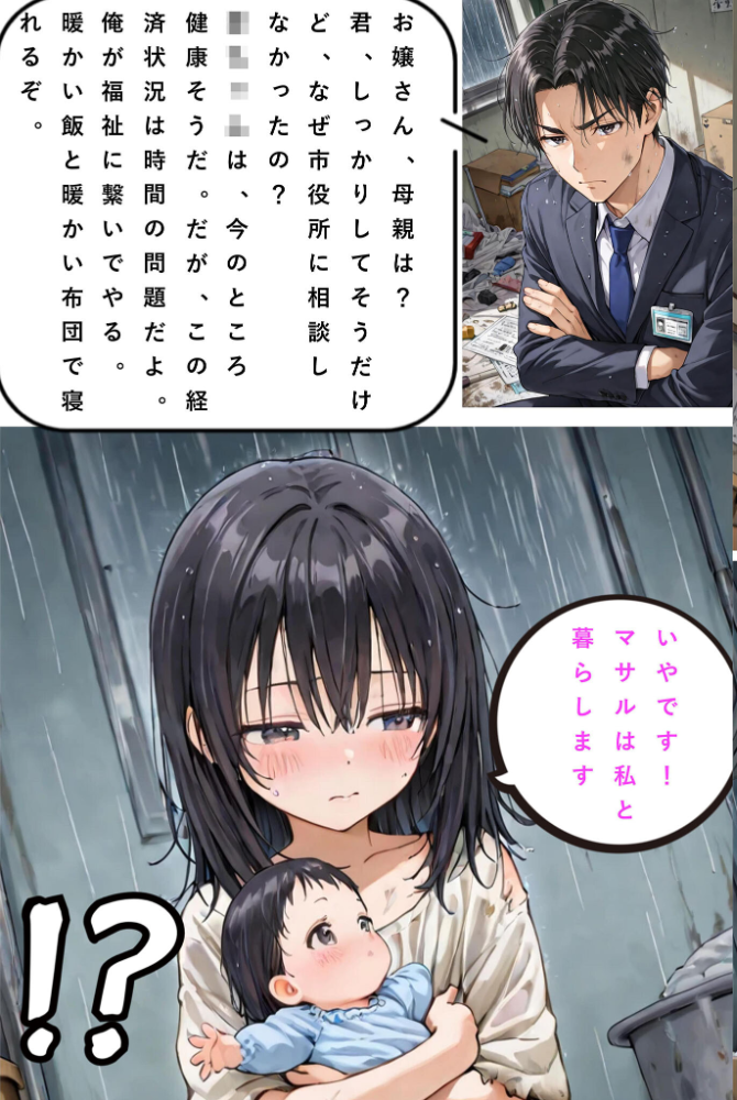 エロ漫画：レ○プされていた少女を保護したら花嫁になった話 モザイク版 【hentaiedge あいラビ】 サンプル画像
