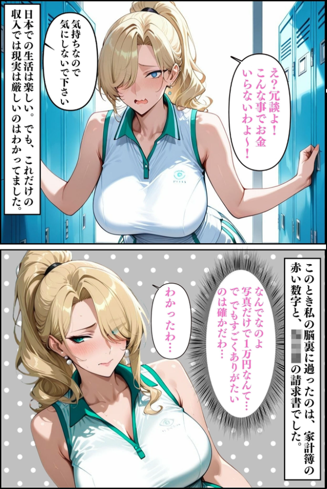 エロ漫画：人妻ですが雌でした〜イきたくないのに醜顔アクメ テニスコーチが醜態晒した日〜 モザイク版 【Uスタス あいラビ】 サンプル画像