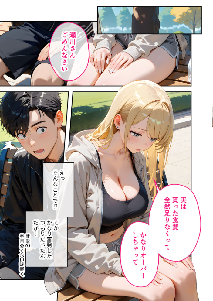 エロ漫画:またもや家性婦の鹿野さんは竿のお料理までしてくれる 〜ド変態ギャルのセックス謝罪〜 モザイク版 【我々ぺこり】 サンプル画像