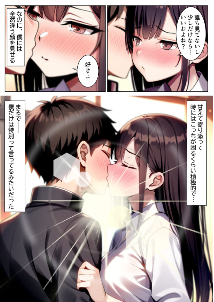 エロ漫画:彼女と付き合えた日が人生のピークだった件 モザイク版 【ストラボ あいラビ】 サンプル画像