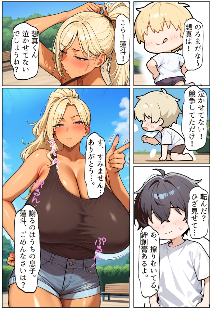 エロ漫画:友達の爆乳ギャルママと本気の孕ませ交尾するまで〜ずっと好きだった幼馴染の母親に子種をたっぷり流し込み モザイク版 【ちるイル あいラビ】 サンプル画像