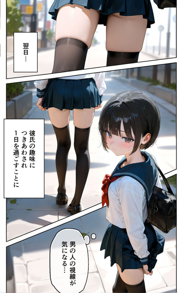 エロ漫画:【実話】彼女を俺の性癖に染める過程〜後輩●●をエロ服で呼び出し〜【第二章】 モザイク版 【TAIL LOVERS あいラビ】 サンプル画像