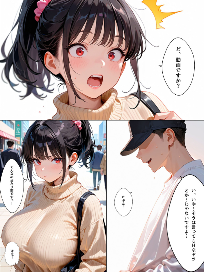 エロ漫画:ミニマム爆乳妻〜騙されてAV出演してしまいました〜 モザイク版 【bbの部屋 あいラビ】 サンプル画像