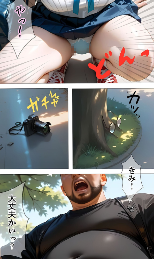 エロ漫画:【純朴巨乳美●●パイ●リ編】水着撮影会のはずが、いつのまにかおぢさんち〇ぽに沼る話3 モザイク版 【メコ神 あいラビ】 サンプル画像