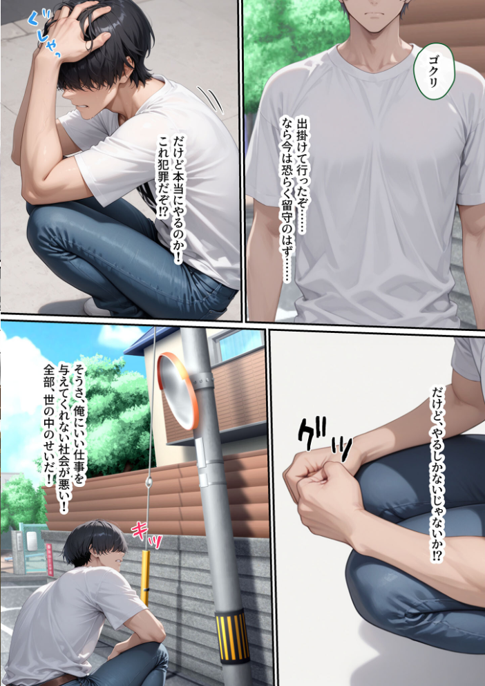 エロ漫画:ただ空き巣に入っただけのはずが欲求不満な人妻を堕とすことになった話〜盗んだのは物ではなく躰でした〜 モザイク版 【ラブ熟 あいラビ】 サンプル画像