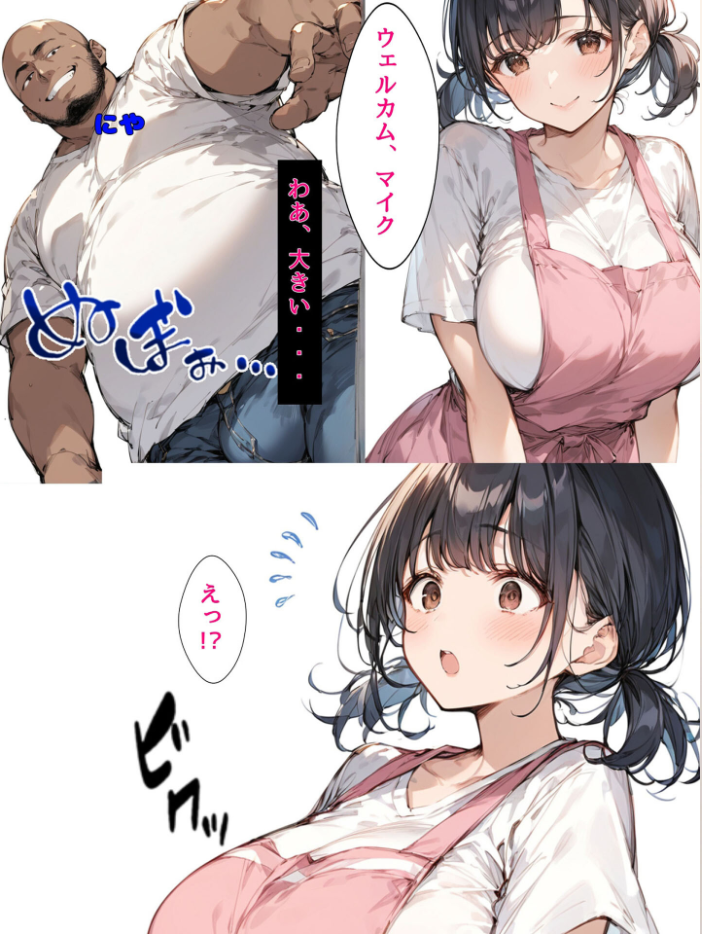 エロ漫画:ミニマム爆乳妻NTRホームステイ モザイク版 【bbの部屋 あいラビ】 サンプル画像