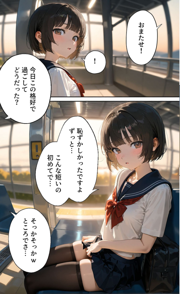 エロ漫画:【実話】彼女を俺の性癖に染める過程〜後輩●●をエロ服で呼び出し〜【第二章】 モザイク版 【TAIL LOVERS あいラビ】 サンプル画像