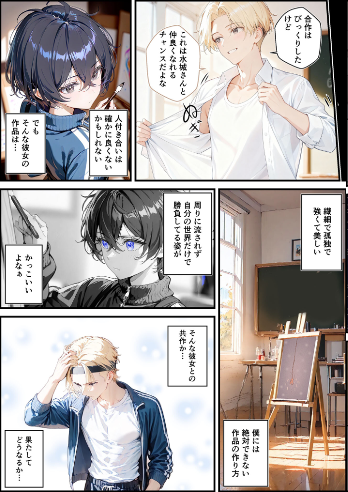 エロ漫画:君と僕の額縁 モザイク版 【初恋ラボ あいラビ】 サンプル画像