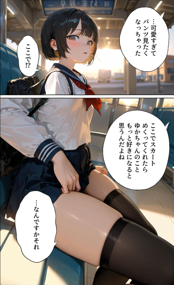 エロ漫画:【実話】彼女を俺の性癖に染める過程〜後輩●●をエロ服で呼び出し〜【第二章】 モザイク版 【TAIL LOVERS あいラビ】 サンプル画像