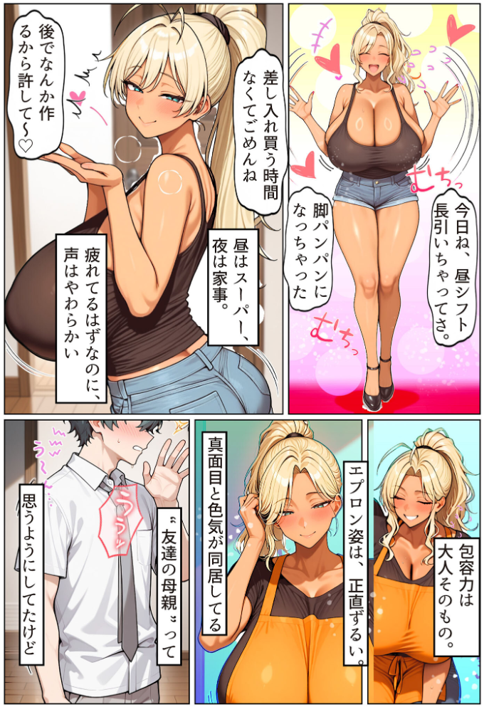 エロ漫画:友達の爆乳ギャルママと本気の孕ませ交尾するまで〜ずっと好きだった幼馴染の母親に子種をたっぷり流し込み モザイク版 【ちるイル あいラビ】 サンプル画像