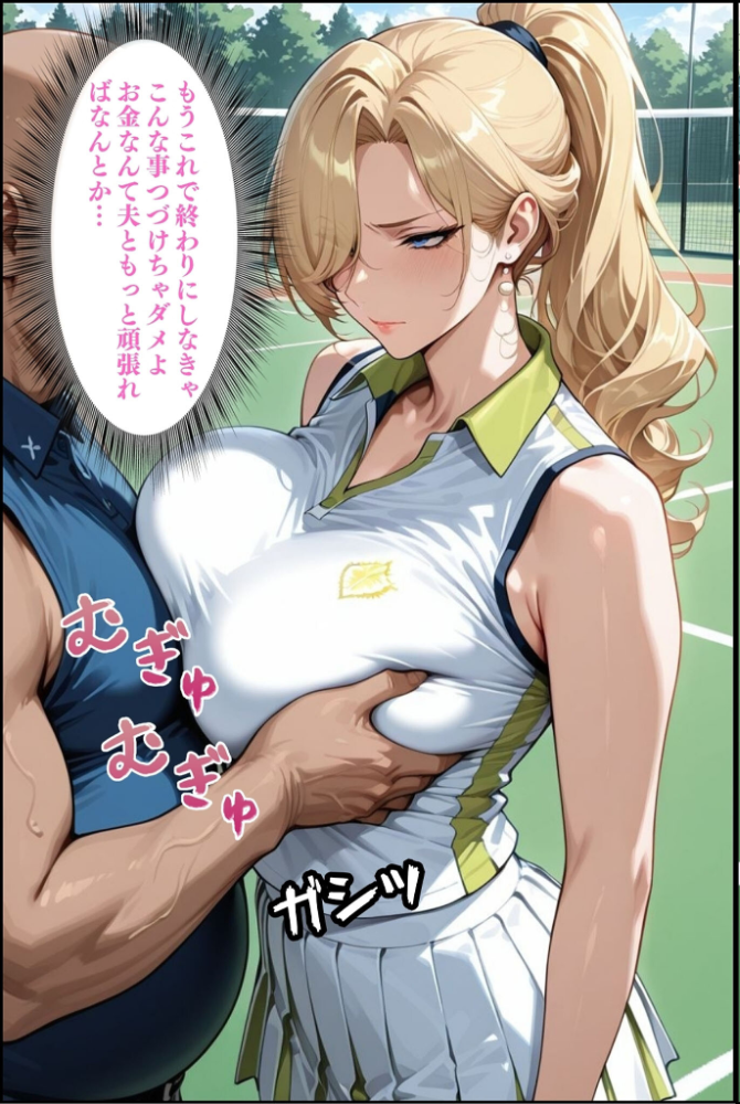 エロ漫画：人妻ですが雌でした〜イきたくないのに醜顔アクメ テニスコーチが醜態晒した日〜 モザイク版 【Uスタス あいラビ】 サンプル画像