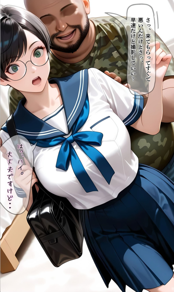 エロ漫画:【純朴巨乳美●●パイ●リ編】水着撮影会のはずが、いつのまにかおぢさんち〇ぽに沼る話3 モザイク版 【メコ神 あいラビ】 サンプル画像