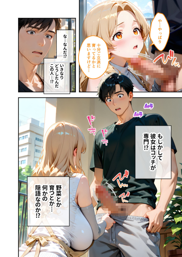 エロ漫画:家性婦の園田さんは竿の収穫までしてくれる 〜超乳・超尻持ちのド変態淑女〜 モザイク版 【我々ぺこり】 サンプル画像