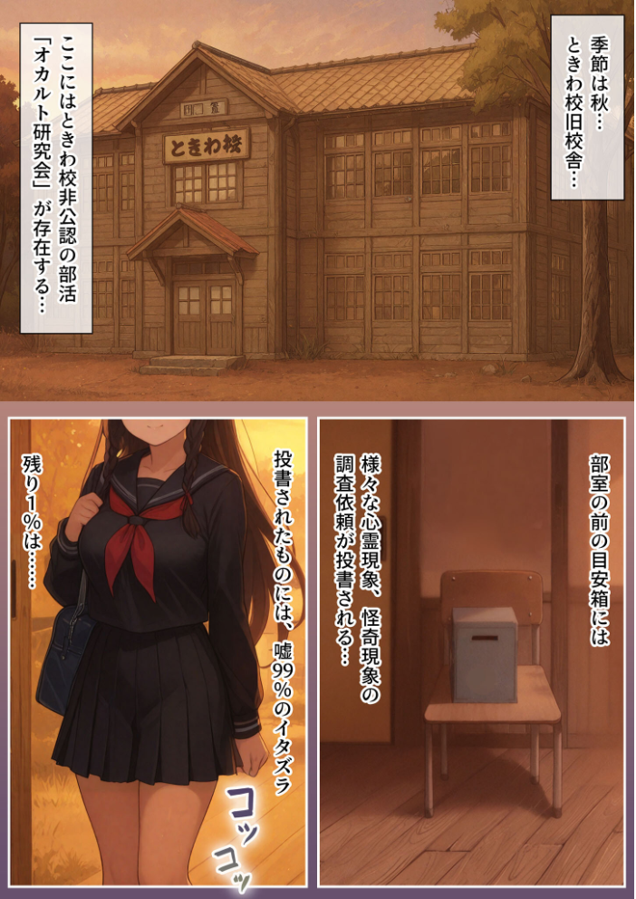 エロ漫画:ときオカ!-ときわ校オカルト研究会-【イッて、逝って、行って、生きて】 モザイク版 【にゃぷそでぃ あいラビ】 サンプル画像