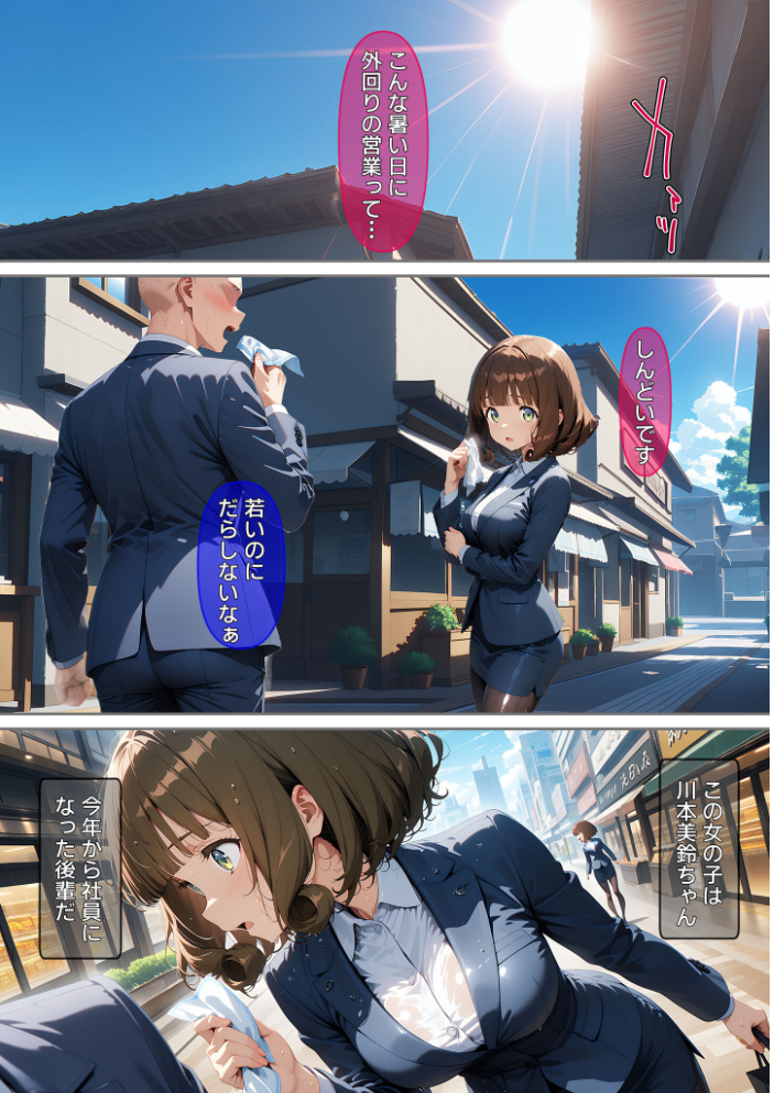 エロ漫画：熱中症で倒れた後輩ちゃんを●●●する話 モザイク版 【ばななメモリアル あいラビ】 サンプル画像