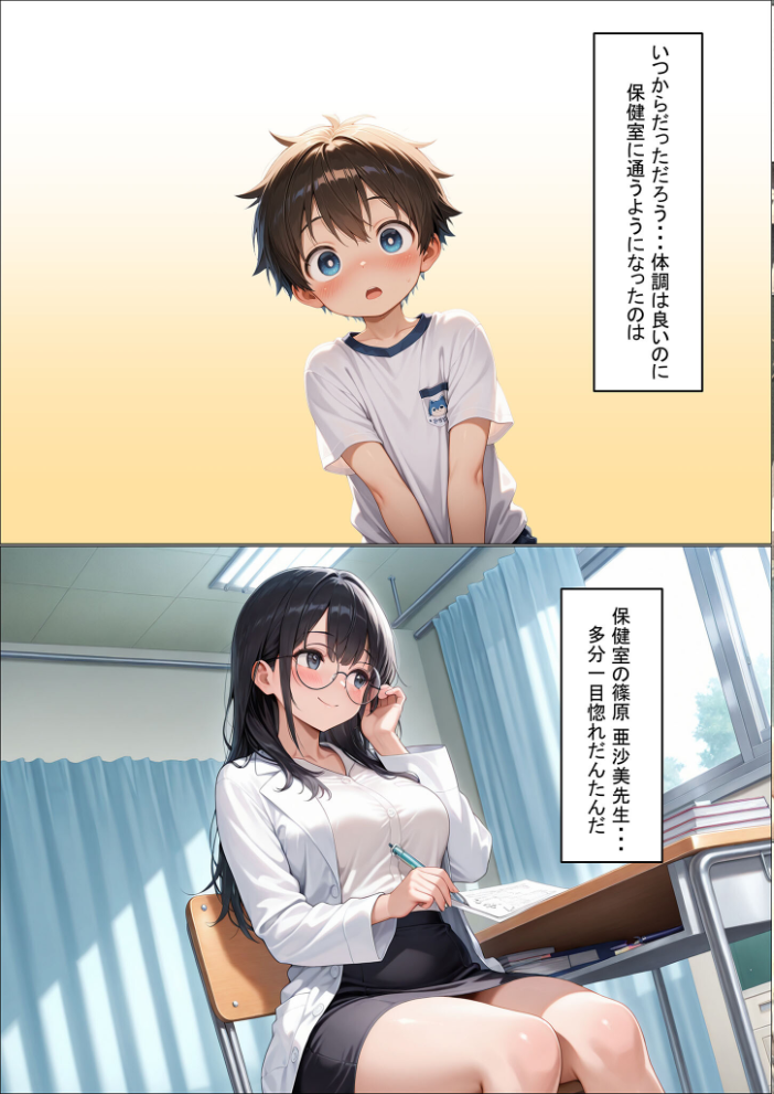 エロ漫画:今日からボクが保健室の●●(ハート) 〜純粋な恋心が歪んだ気持ちに変わる…〜 モザイク版 【性転の空 あいラビ】 サンプル画像
