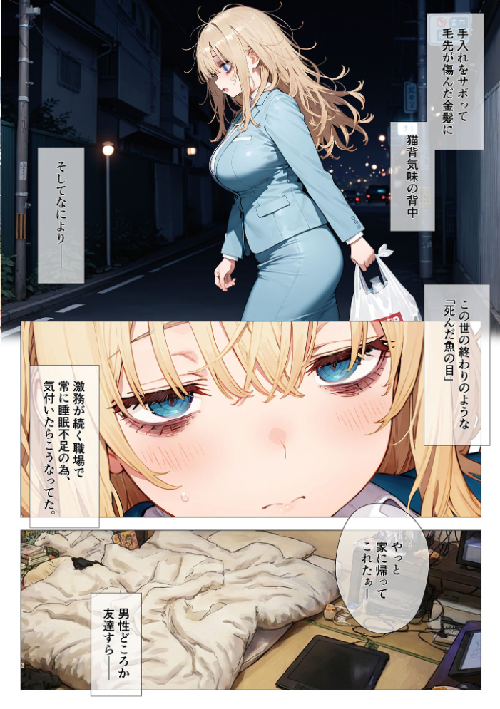 エロ漫画:エロ漫画の国のアリス -29歳限界女子が漫画の世界を堪能する- モザイク版 【kz あいラビ】 サンプル画像
