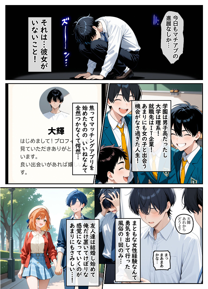 エロ漫画：童貞の俺が海外旅行先で出会った褐色美女と国際結婚して子作りしまくる話1 モザイク版 【ハレノヒ あいラビ】 サンプル画像