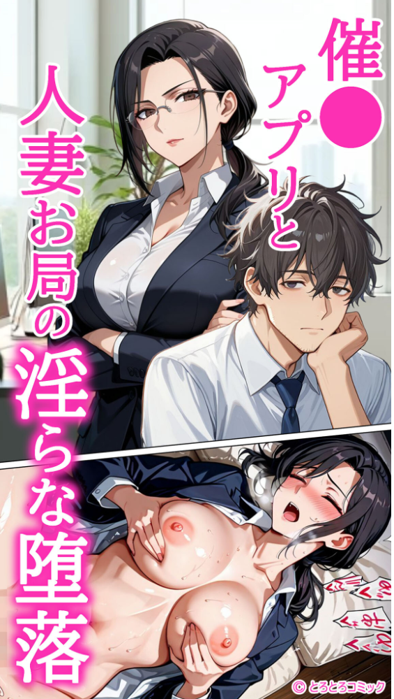 エロ漫画:●●アプリと人妻お局の淫らな堕落 〜社内一のエロい女を思いのままに〜 モザイク版 【とろとろコミック あいラビ】 サンプル画像
