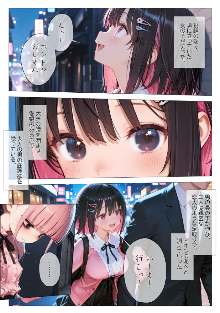エロ漫画：地雷系ブス、おじさんを買う。 モザイク版 【kz あいラビ】 サンプル画像