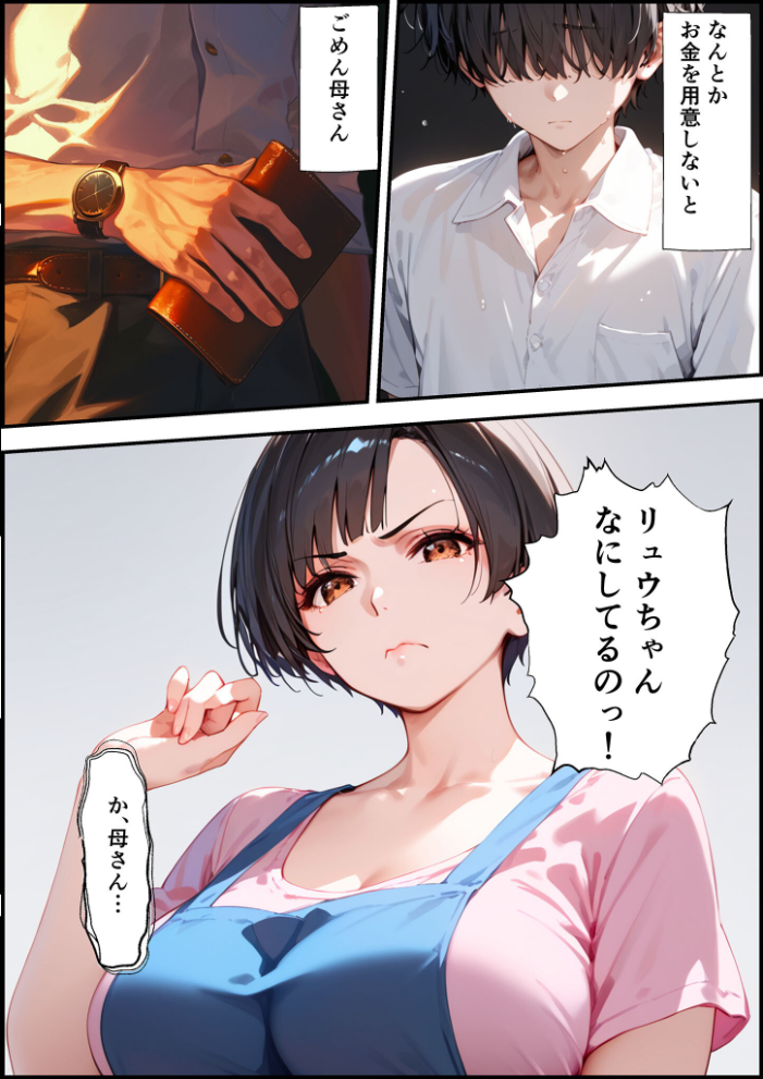 エロ漫画：【全2作収録】女手ひとつでボクを育ててくれた自慢の母がボクを守るためにいじめっ子の女になる話 1＆2 モザイク版 【バベル太郎 あいラビ】 サンプル画像