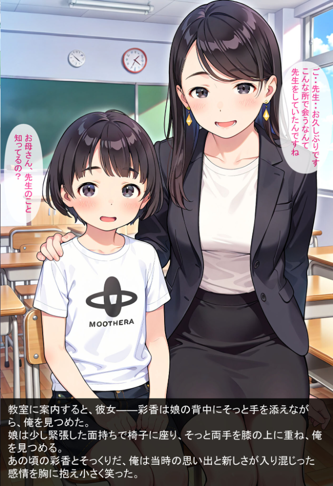 エロ漫画：となりの母娘2 — 再会そして モザイク版 【AIRCOLOR あいラビ】 サンプル画像
