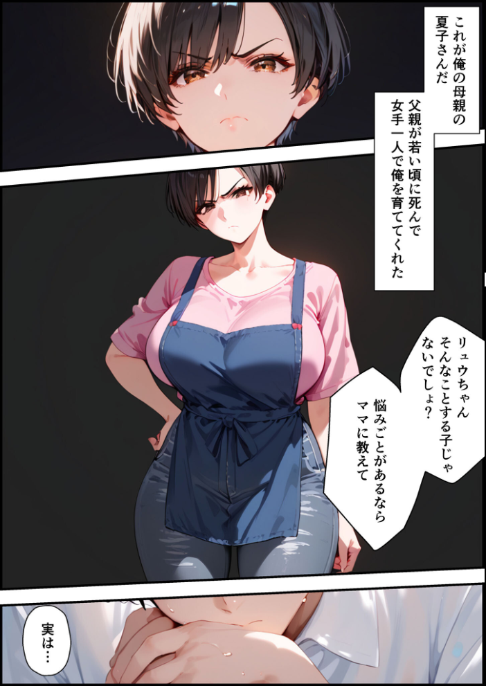 エロ漫画：【全2作収録】女手ひとつでボクを育ててくれた自慢の母がボクを守るためにいじめっ子の女になる話 1＆2 モザイク版 【バベル太郎 あいラビ】 サンプル画像