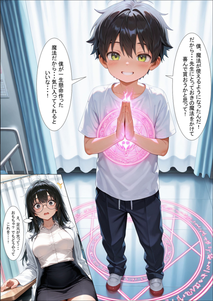 エロ漫画:今日からボクが保健室の●●(ハート) 〜純粋な恋心が歪んだ気持ちに変わる…〜 モザイク版 【性転の空 あいラビ】 サンプル画像