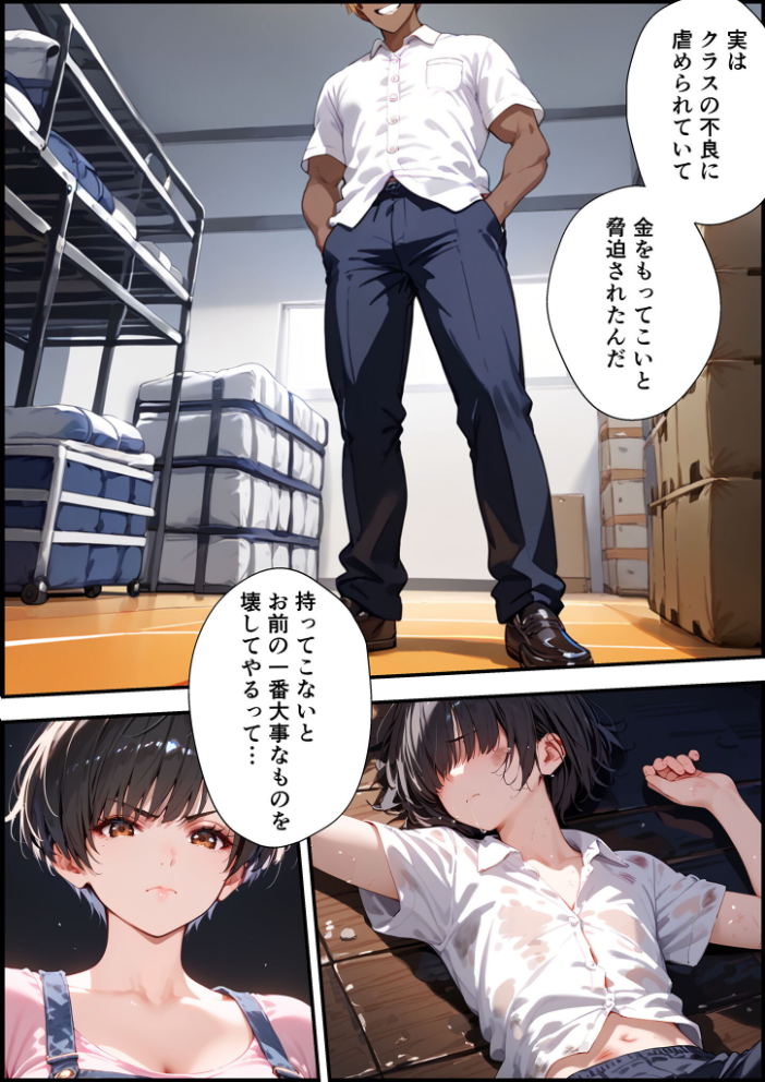 エロ漫画：【全2作収録】女手ひとつでボクを育ててくれた自慢の母がボクを守るためにいじめっ子の女になる話 1＆2 モザイク版 【バベル太郎 あいラビ】 サンプル画像