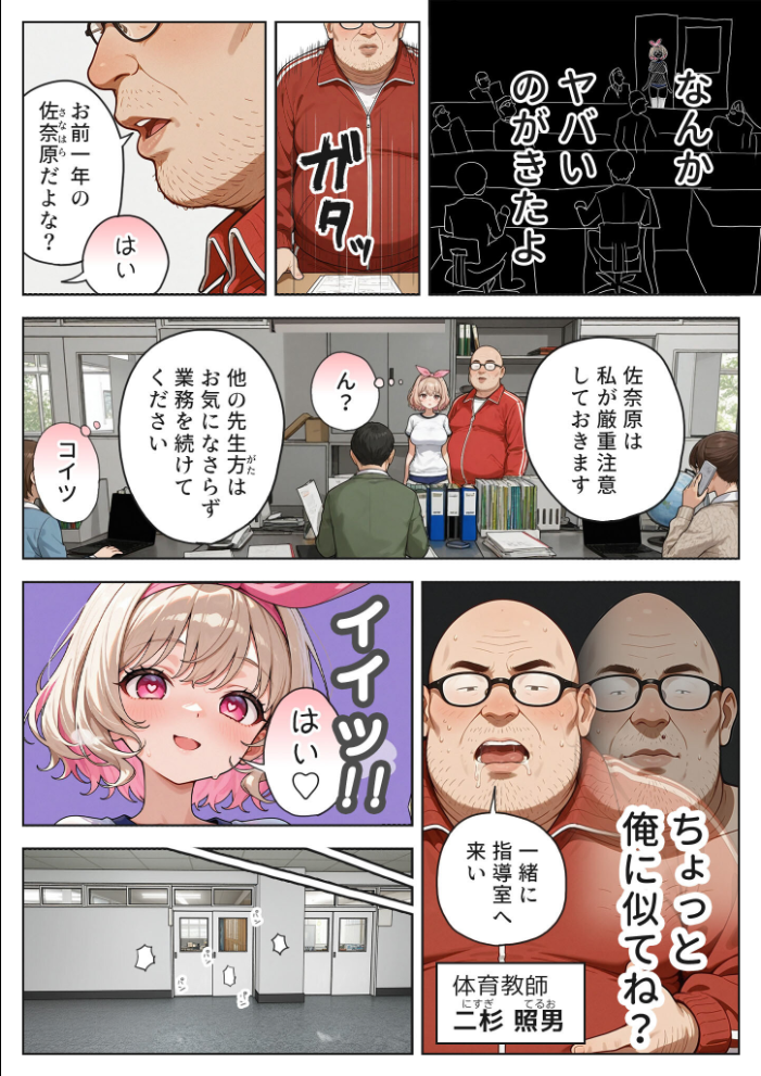 エロ漫画:キモおじ⇔●●入れ替わり【3】変態体育教●のわからせ個別指導 モザイク版 【愛・筋肉博 あいラビ】 サンプル画像