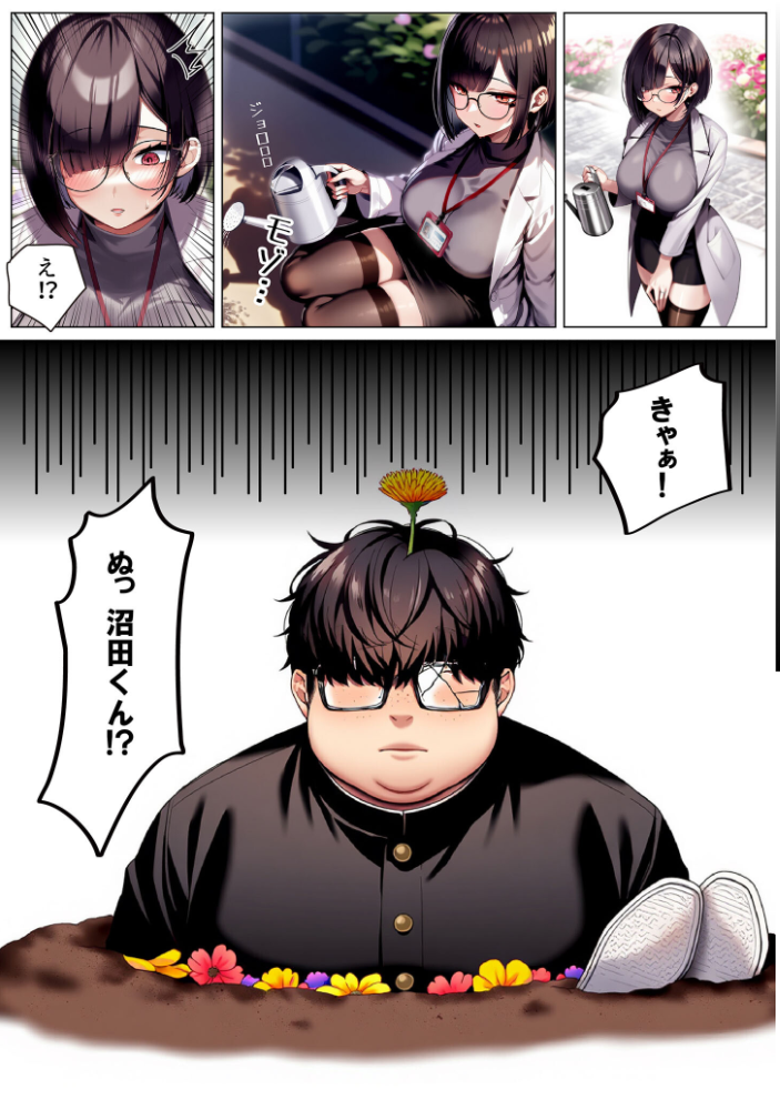 エロ漫画:保健室の先生 治療と言われキモオタチ●ポで発情交尾 モザイク版 【ストラボ あいラビ】 サンプル画像