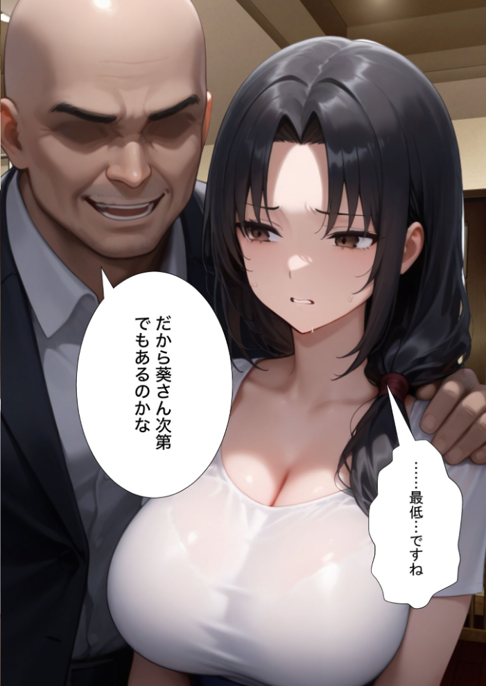 エロ漫画:夫の上司に寝取られる37歳巨乳人妻の葵さん モザイク版 【変態マジシャン あいラビ】 サンプル画像