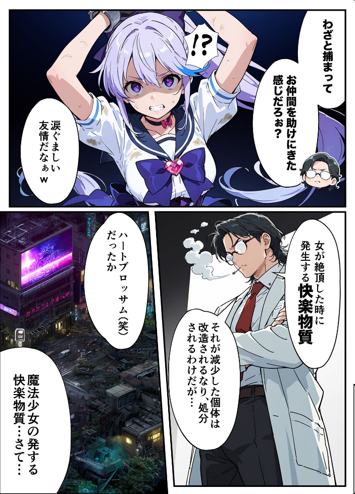 エロ漫画:AIが支配する世界で人類を裏切った俺は正義の魔法少女をドスケベ●●する モザイク版 【MTコミック もみむ あいラビ】 サンプル画像