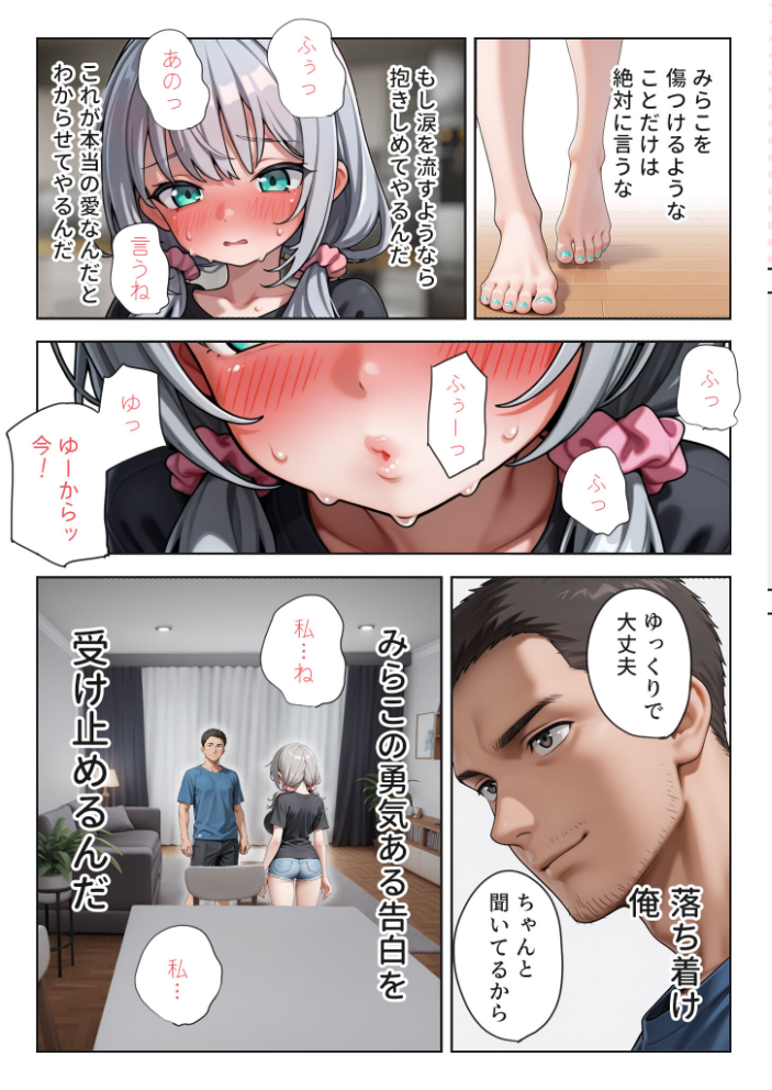 エロ漫画:娘の告白 モザイク版 【愛・筋肉博 あいラビ】 サンプル画像