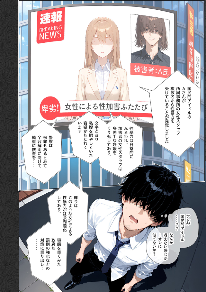 エロ漫画:セックスカースト逆転世界 〜貞操観念も美醜も逆転!冴えない俺は無双する〜(1) 【紋丸とる】 サンプル画像