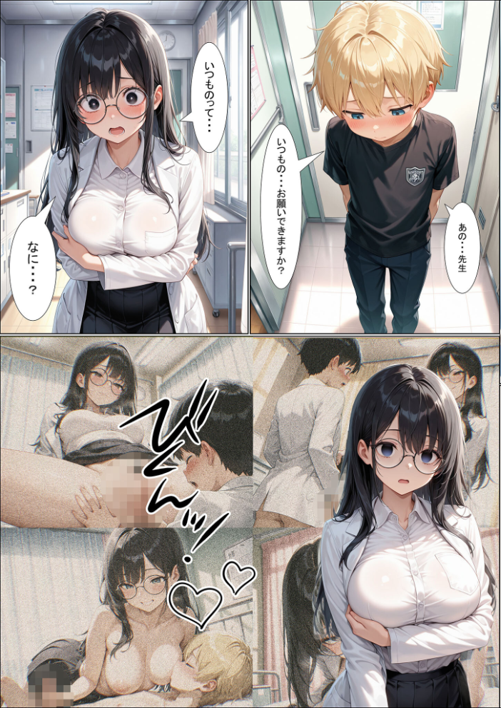 エロ漫画:今日からボクが保健室の●●(ハート) 〜純粋な恋心が歪んだ気持ちに変わる…〜 モザイク版 【性転の空 あいラビ】 サンプル画像